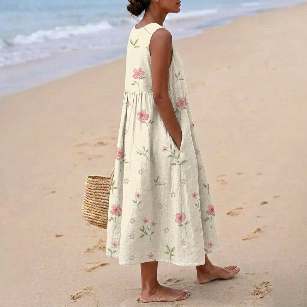 Pandora - Vestido com Pétalas Flutuantes