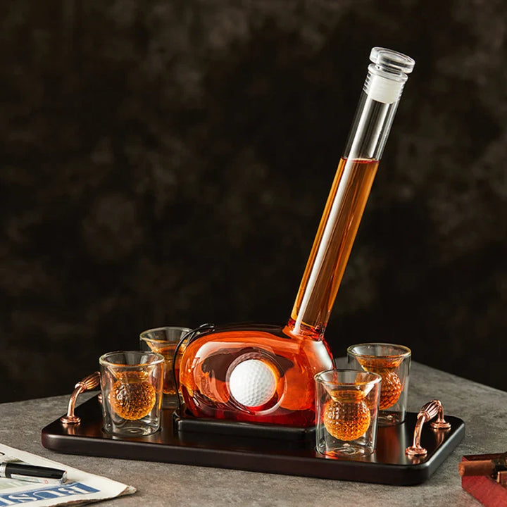 Conjunto de Decantador de Whisky Golf