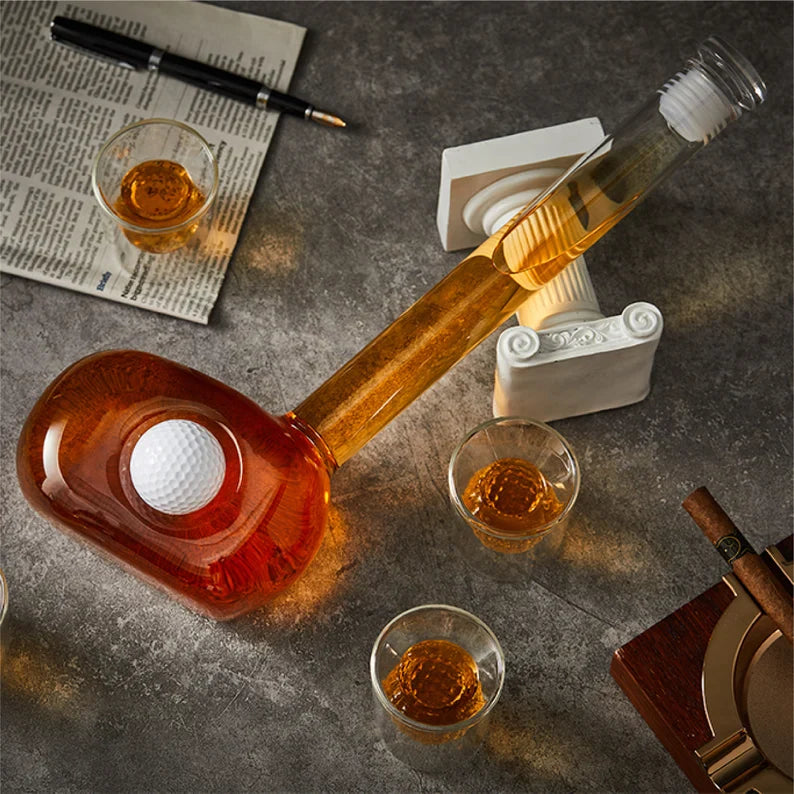 Conjunto de Decantador de Whisky Golf