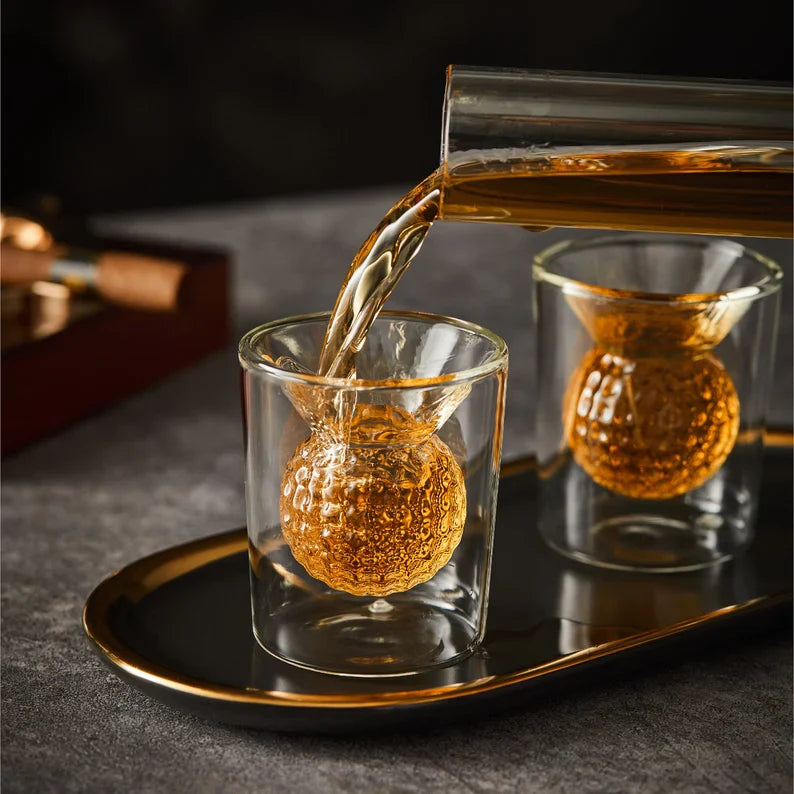 Conjunto de Decantador de Whisky Golf