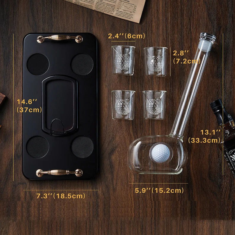 Conjunto de Decantador de Whisky Golf