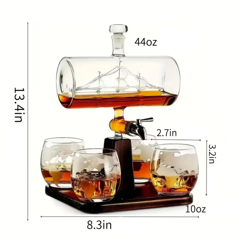 Conjunto de Decantador de Whisky - Veleiro