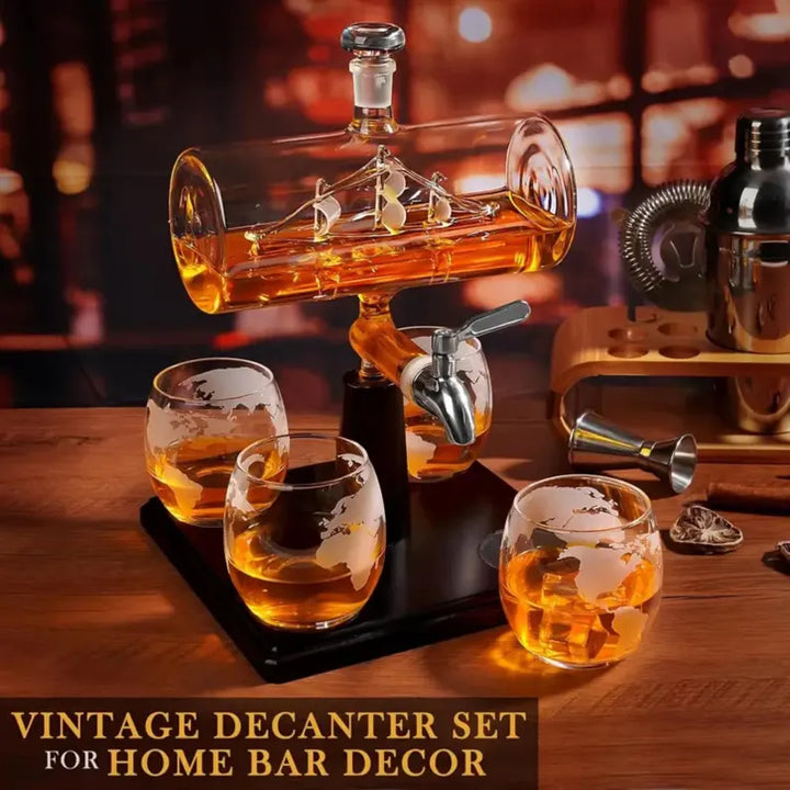Conjunto de Decantador de Whisky - Veleiro