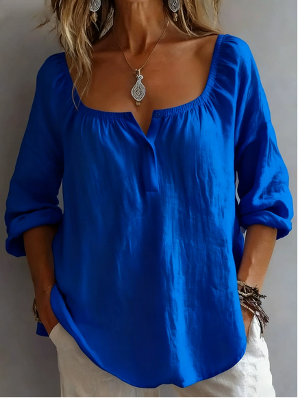 Sherri™ | Blusa elegante com decote quadrado
