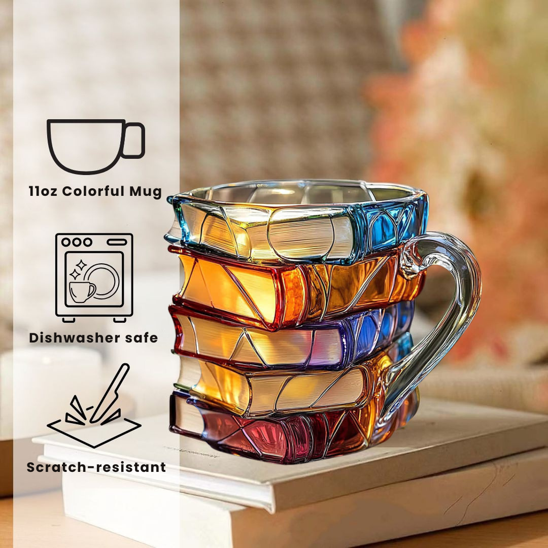 Caneca de Felicidade 3D Única e Artesanal para Entusiastas da Leitura